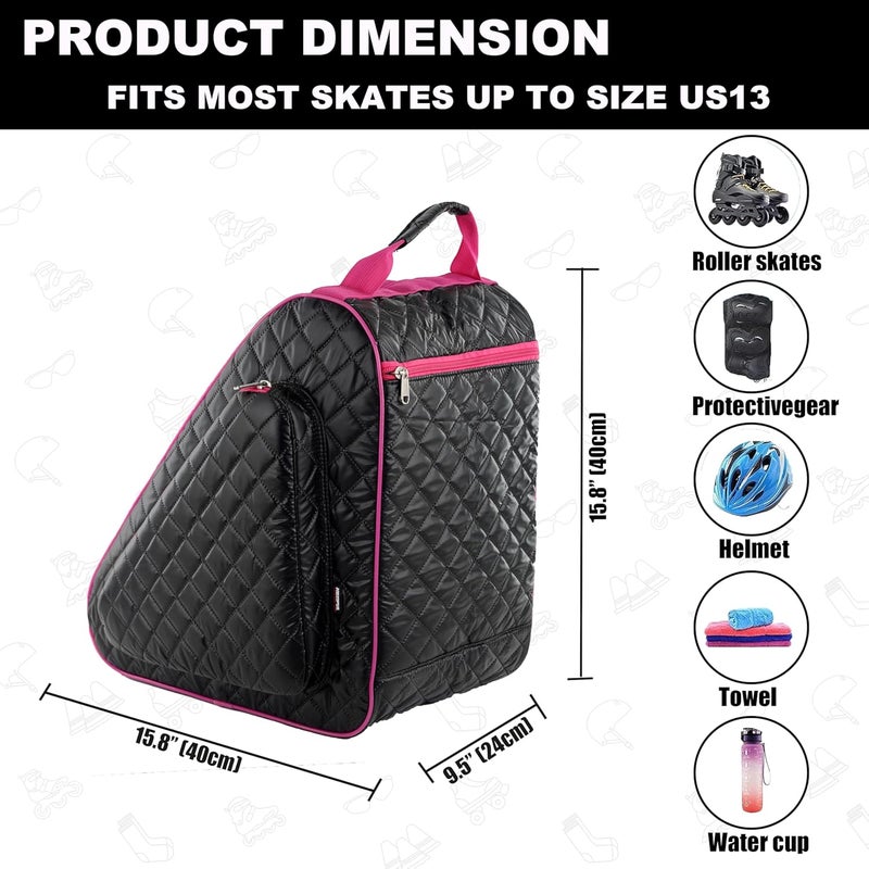 HEXIFUL Skate Bag for Ice, Inline, Roller & Quad Skates - Kids & Adults - Image 4